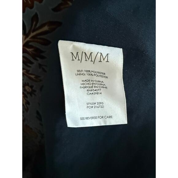 CAbi Provincial Long Sleeve Shift Dress Boho Blue Print size Medium - Picture 5 of 8